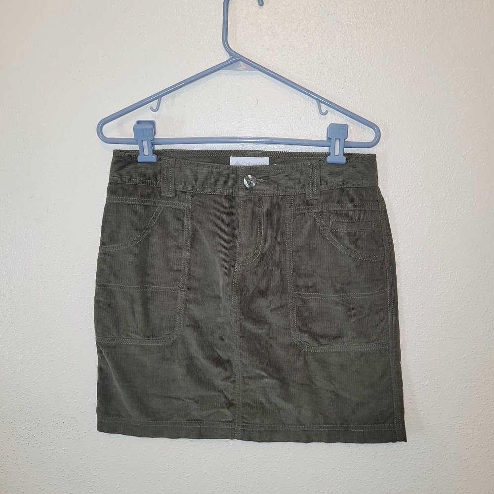 Columbia Corduroy Utility Skirt Olive Green Size 6